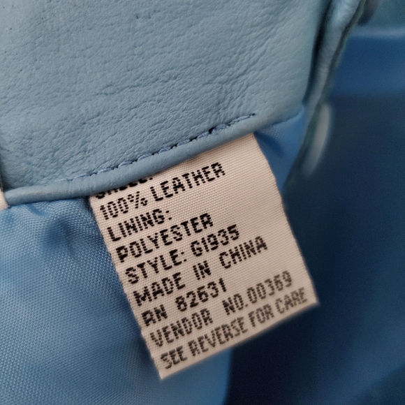 Newport News Blue Leather Mini Dress Women's Size 18 - Picture 8 of 9